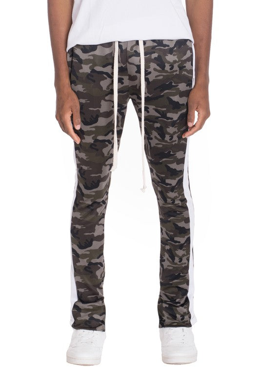 NEUTRAL BLACK CAMO TRACK PANTS