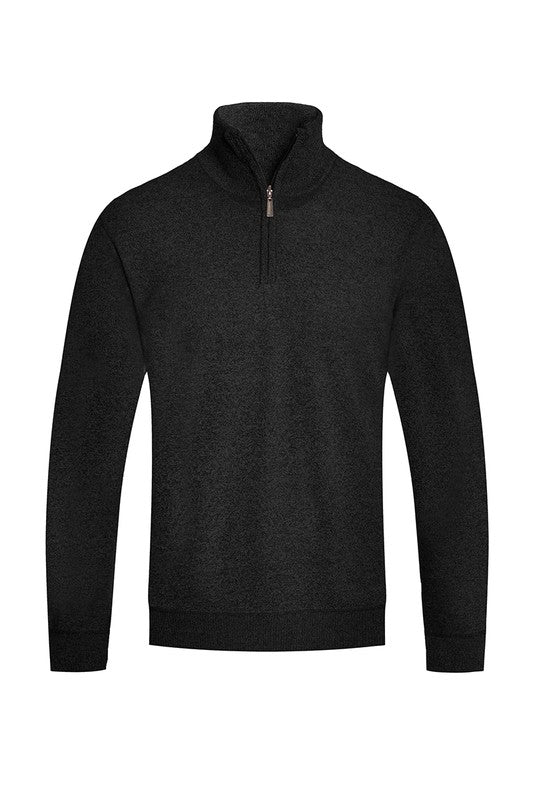 Weiv Mens Knit Quarter Zip Sweater