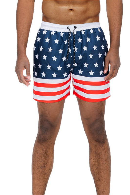 American Flag Swim Shorts