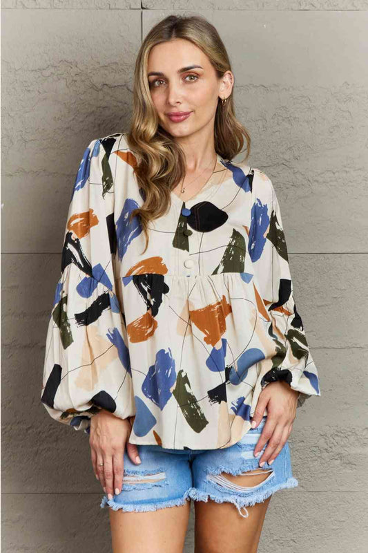 Blusa estampada multicolor Wishful Thinking de Hailey &amp; Co