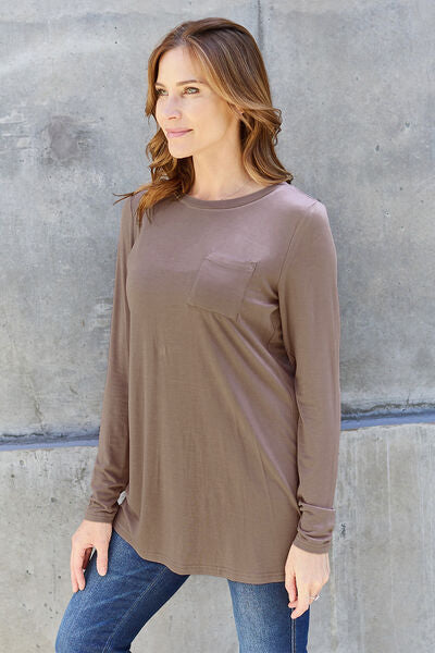 Basic Bae Full Size Round Neck Long Sleeve Top